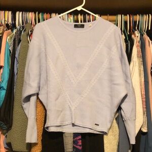 Tahari Soft Lavender Crew Neck Sweater